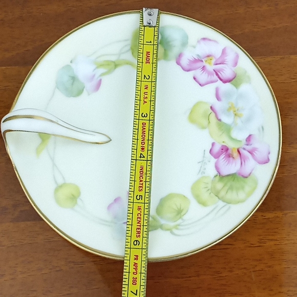 Vintage P.T. hand painted Bavaria Tirscenreuth appetizer plate art nouveau - Picture 5 of 9